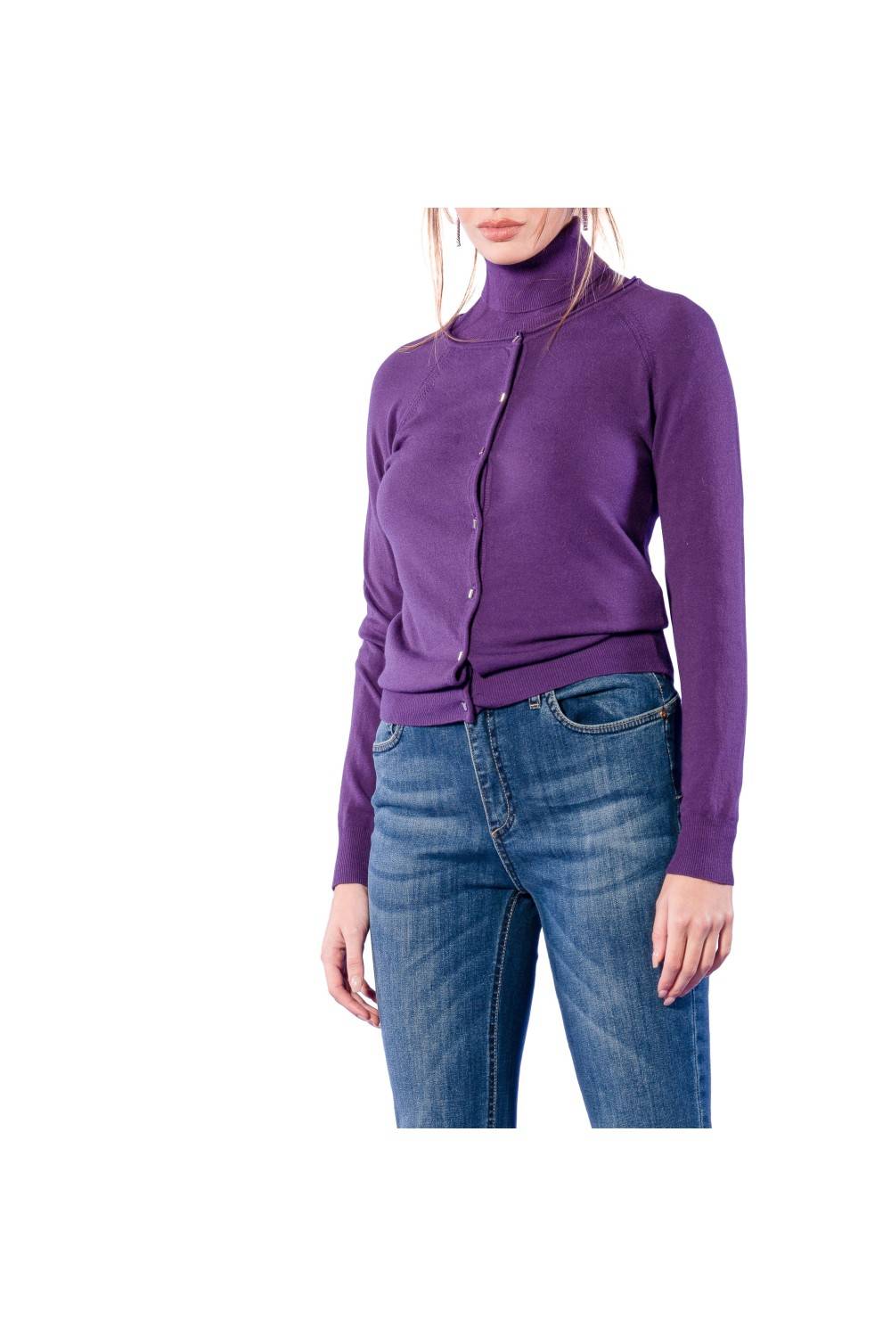 Nualy CARDIGAN GIROCOLLO Consegna Veloce