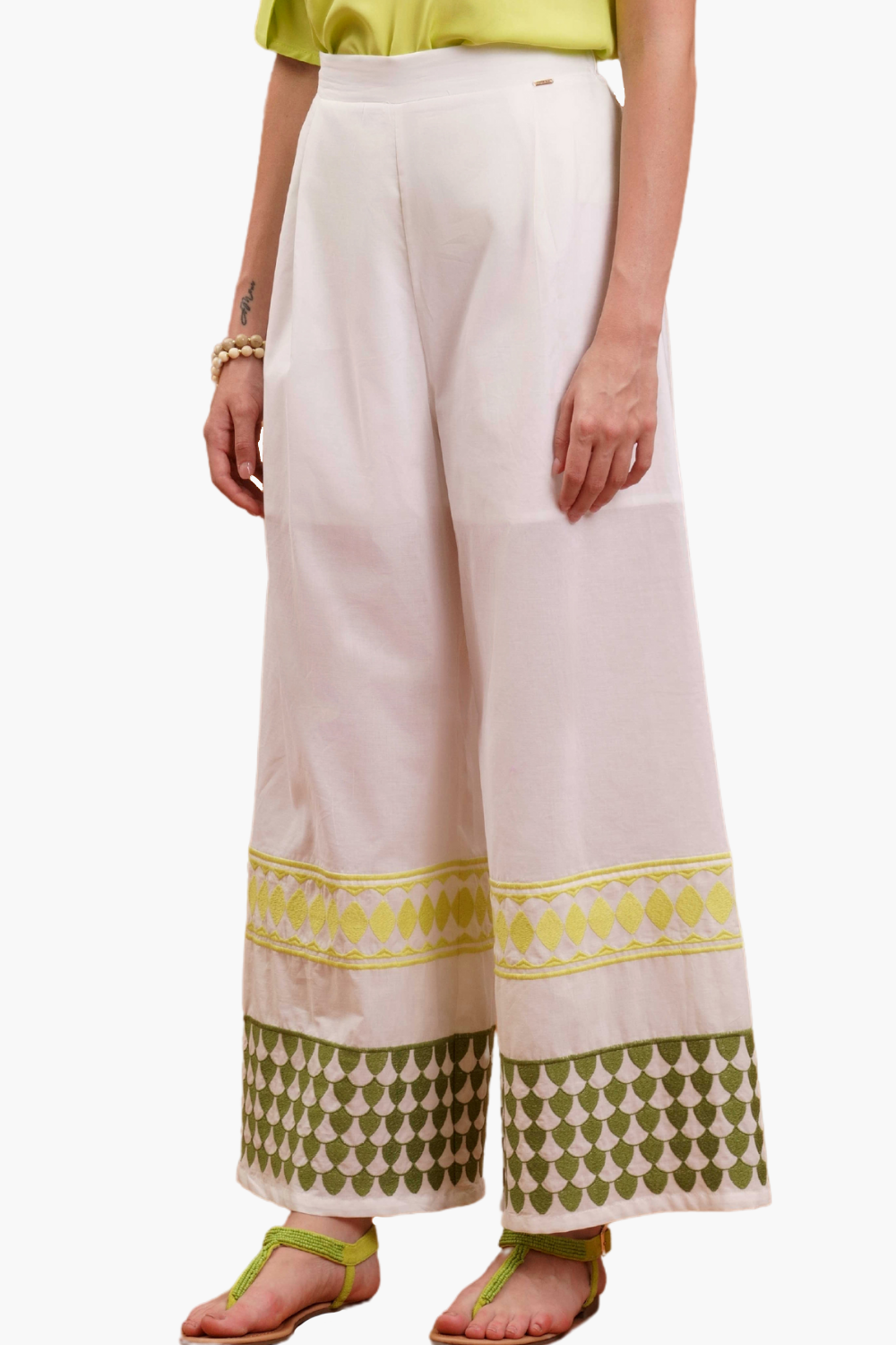 Nualy PANTALONE RICAMO Vendita calda