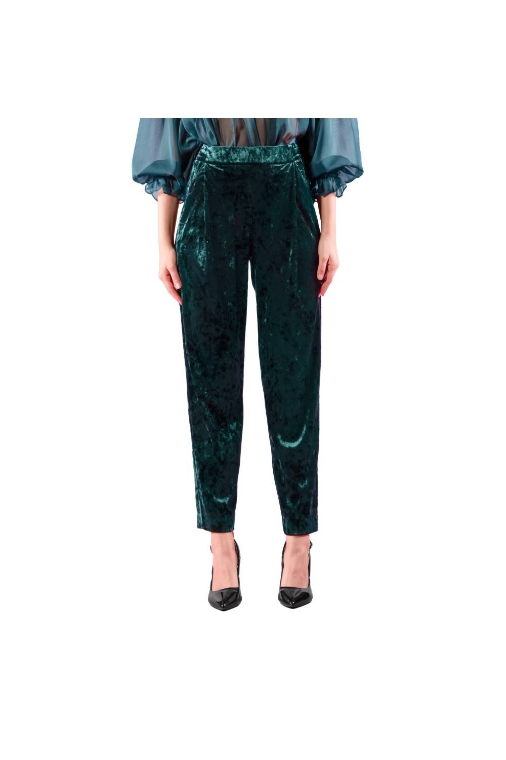 Nualy PANTALONE IN VELLUTO Presa