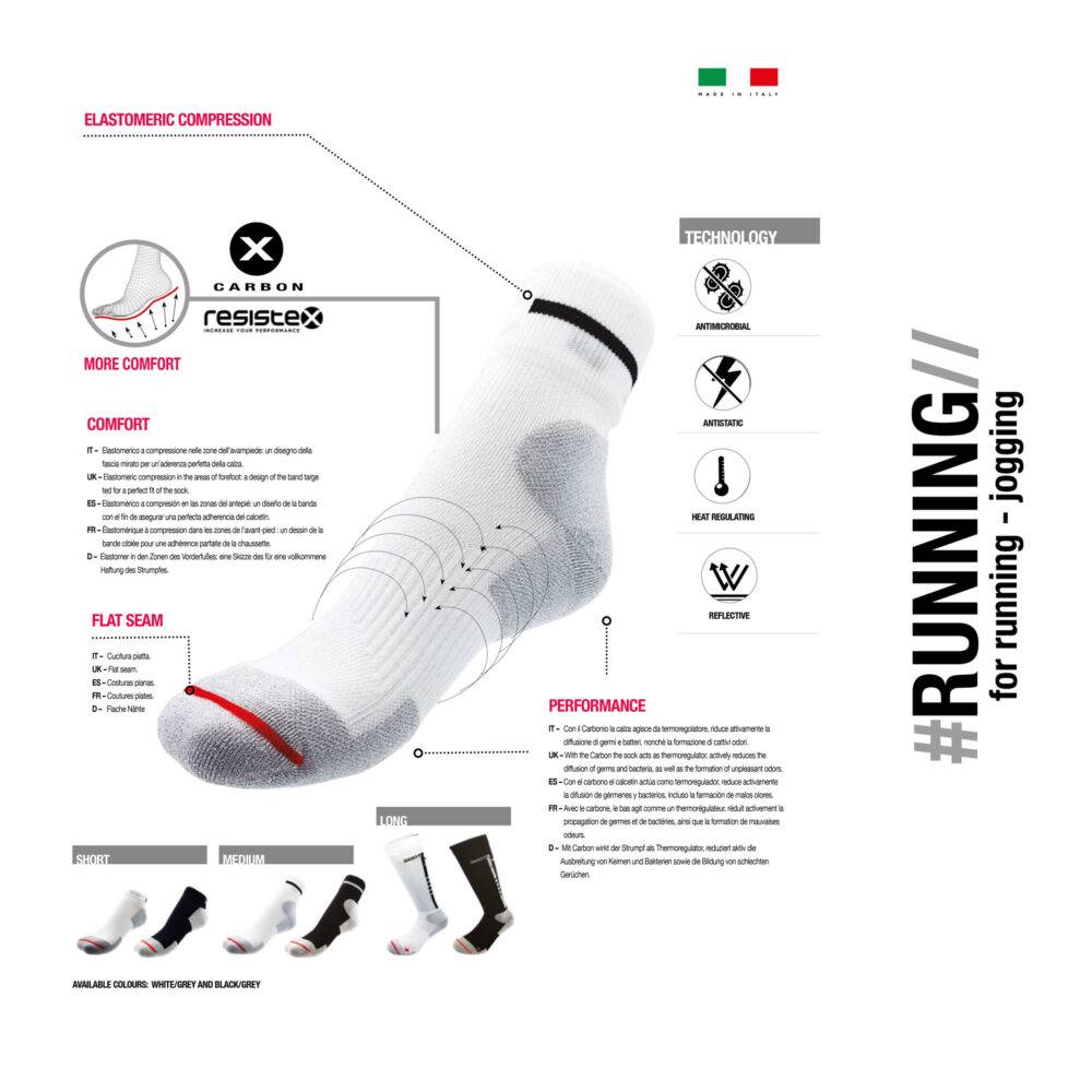 R Evenge Calza Running Lunga Sottocosto