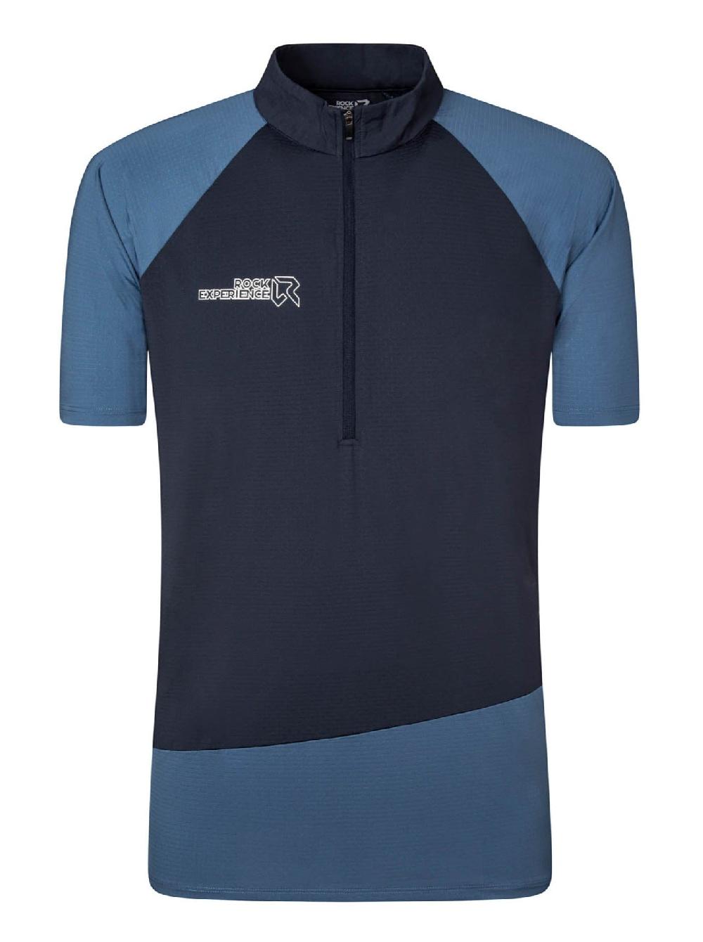 Rock Experience Merlin SS HZ maglietta half zip uomo