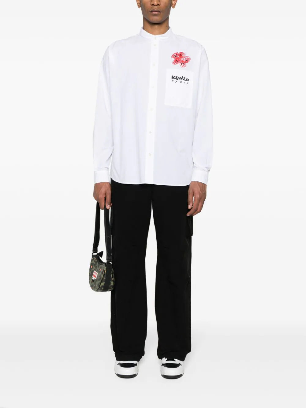 KENZO 'kenzo drawn varsity' shirt Vendita Calda