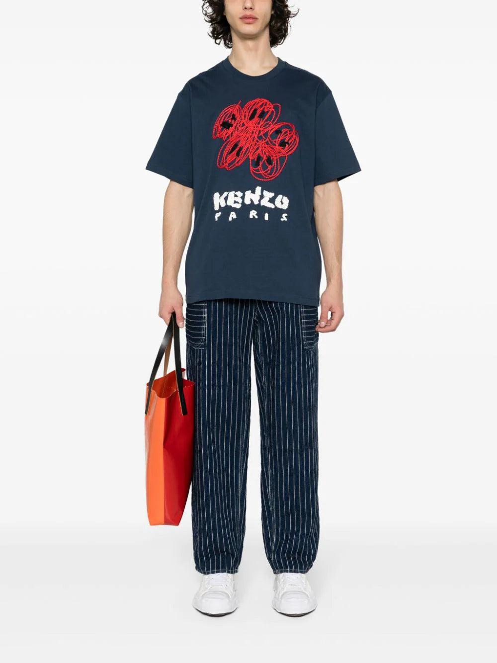 KENZO 'kenzo drawn varsity' t-shirt Vendita Economica