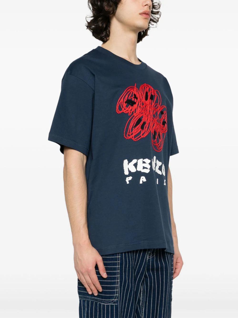 KENZO 'kenzo drawn varsity' t-shirt Vendita Economica