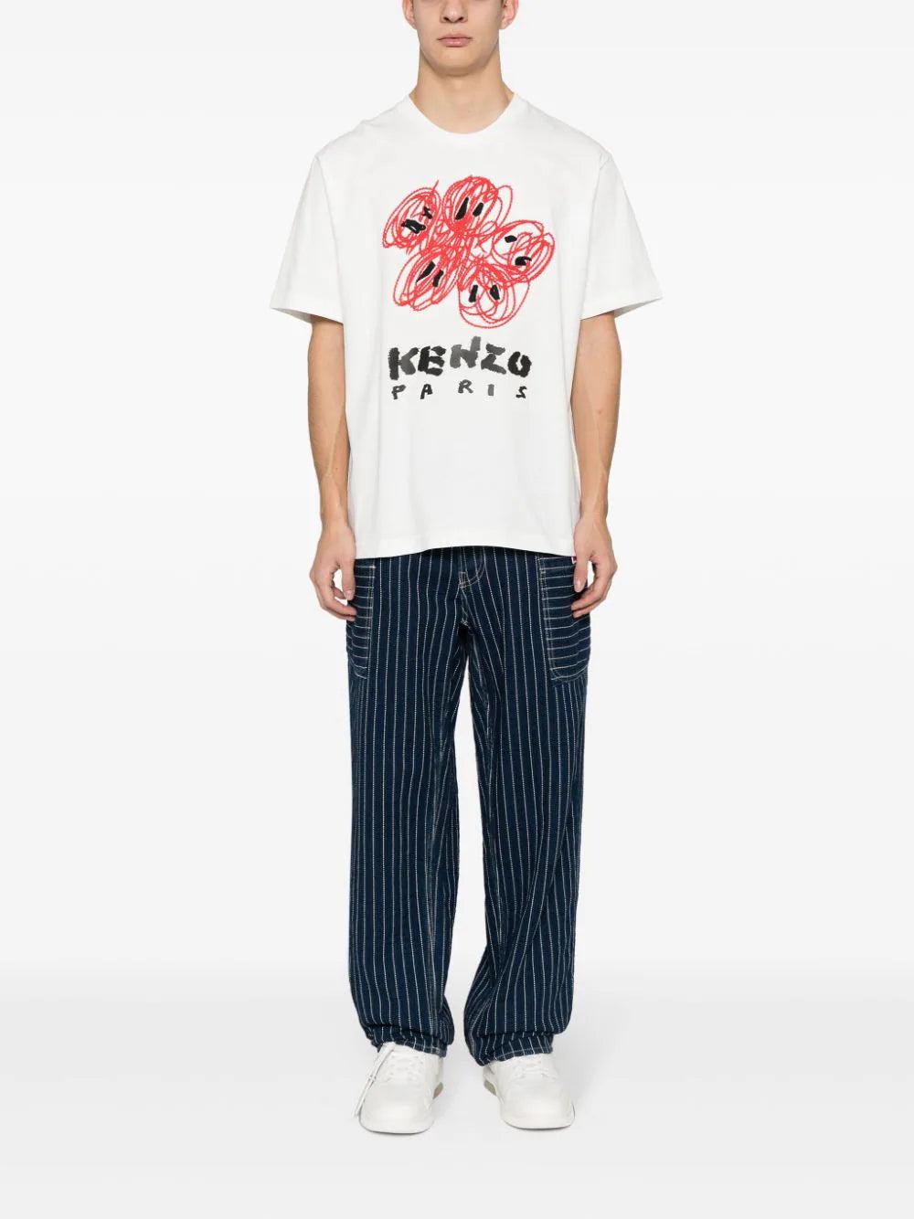 KENZO 'kenzo drawn varsity' t-shirt Saldi Di Fabbrica