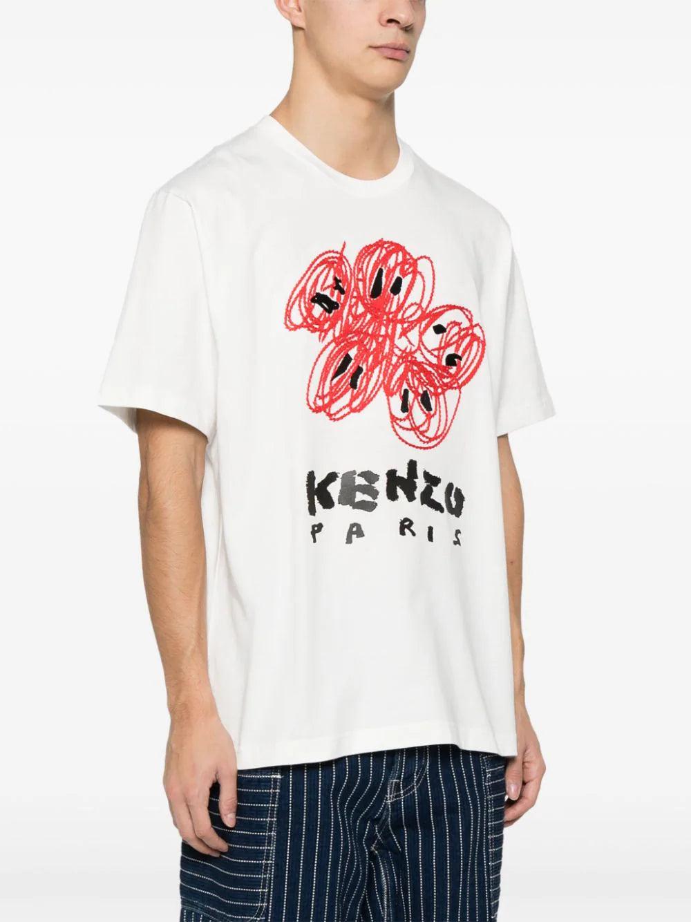 KENZO 'kenzo drawn varsity' t-shirt Saldi Di Fabbrica
