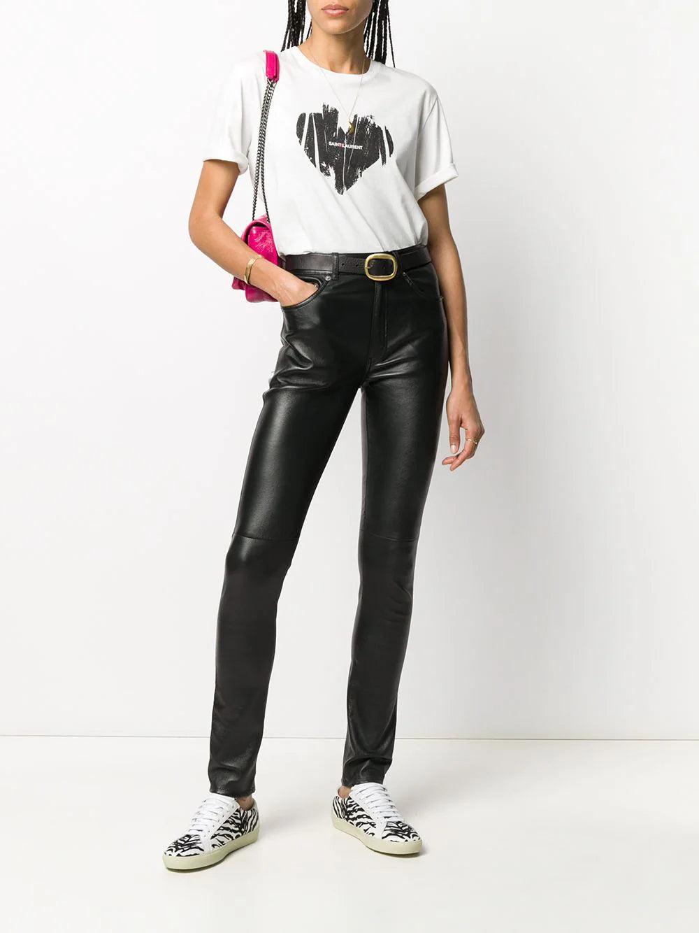 Saint Laurent "saint laurent" heart t-shirt Saldi Di Fabbrica