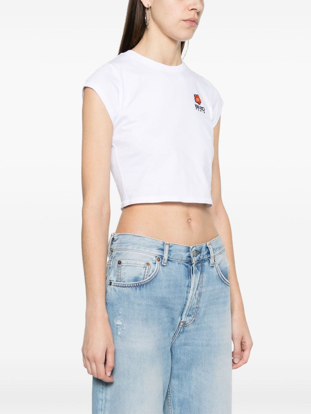 KENZO 'boke flower crest' micro-embroidered t-shirt 2025