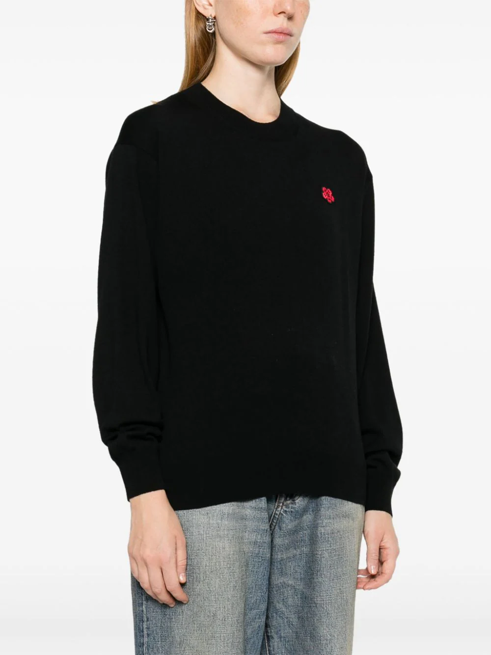 KENZO 'boke flower' embroidered wool sweater In Linea