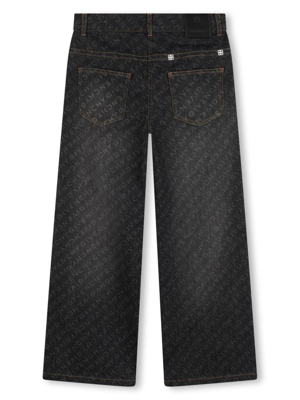 Givenchy Kids Straight jeans with print Moda