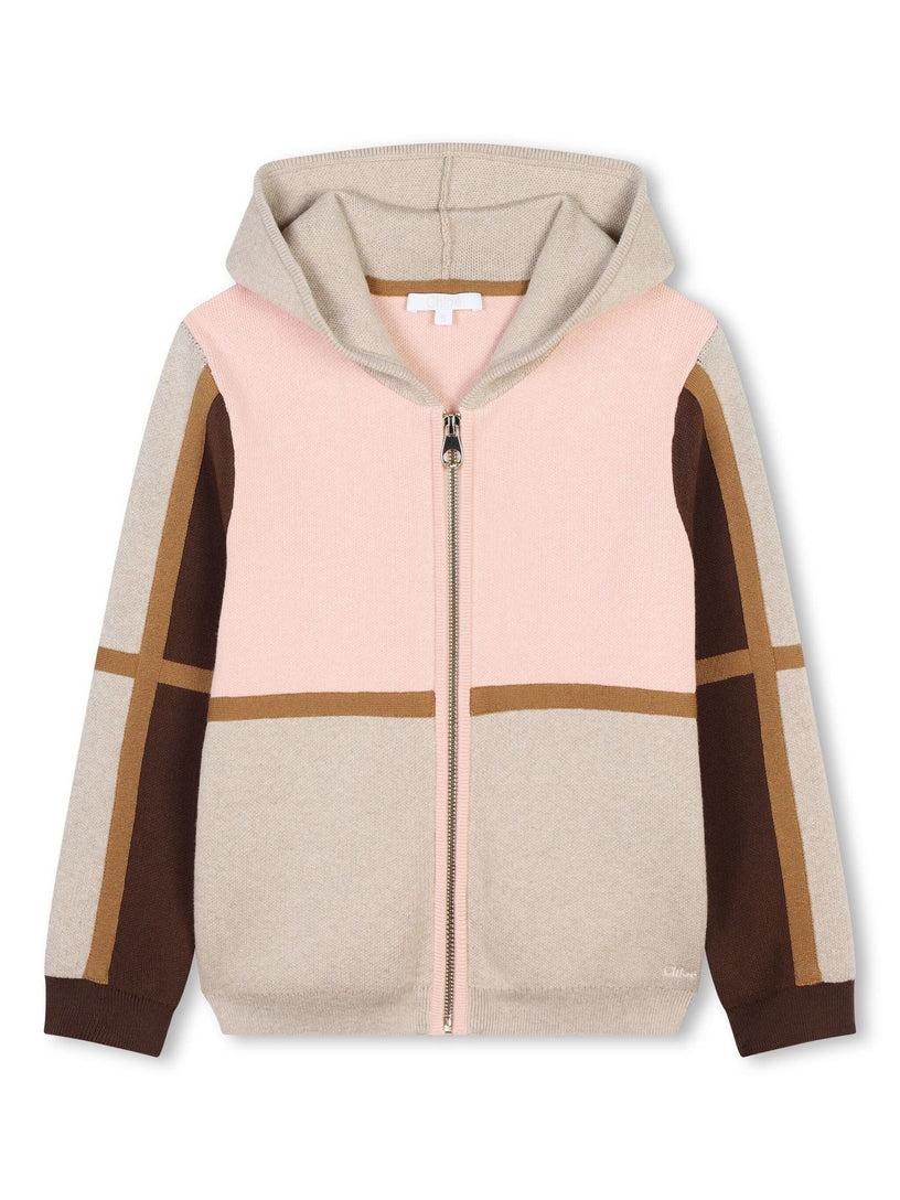 Chloé Kids Cardigan with color-block design Vendita