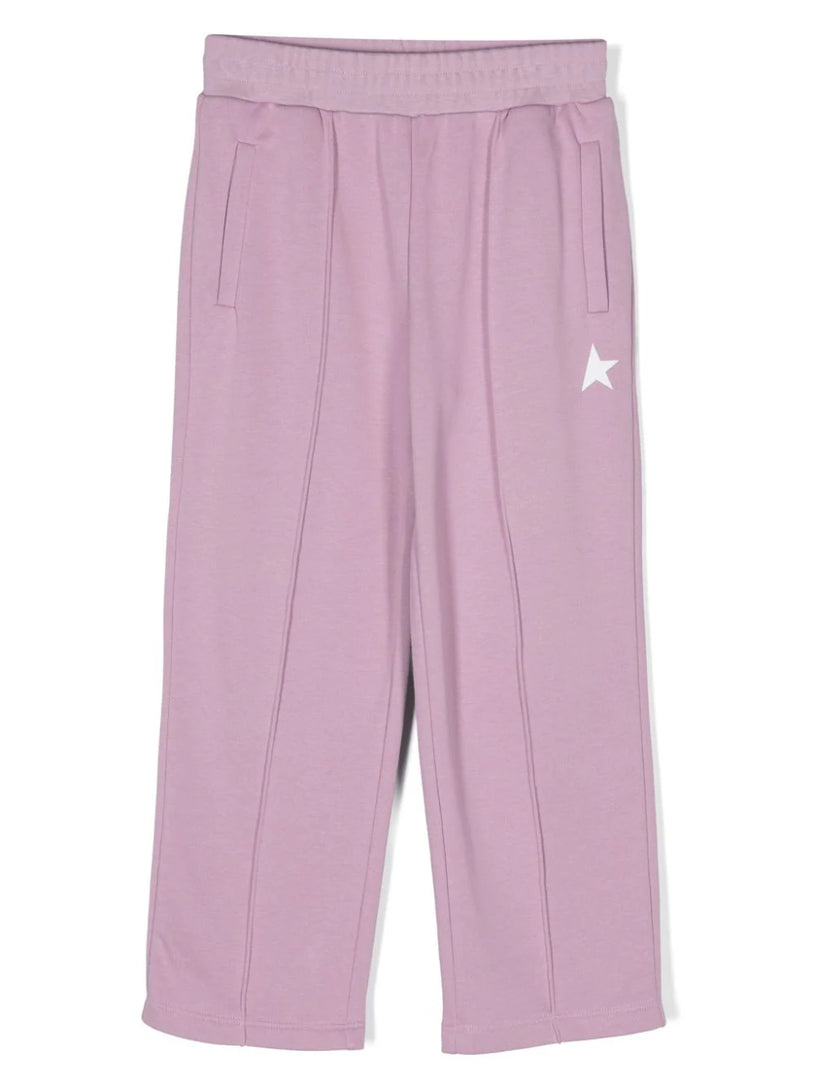 Golden Goose Kids Joggers with glitter star on the front Sottocosto