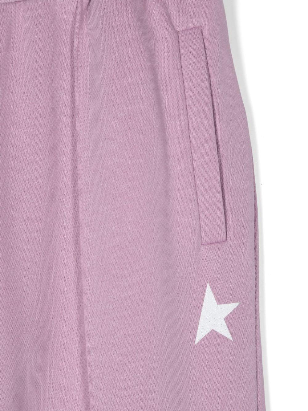 Golden Goose Kids Joggers with glitter star on the front Sottocosto