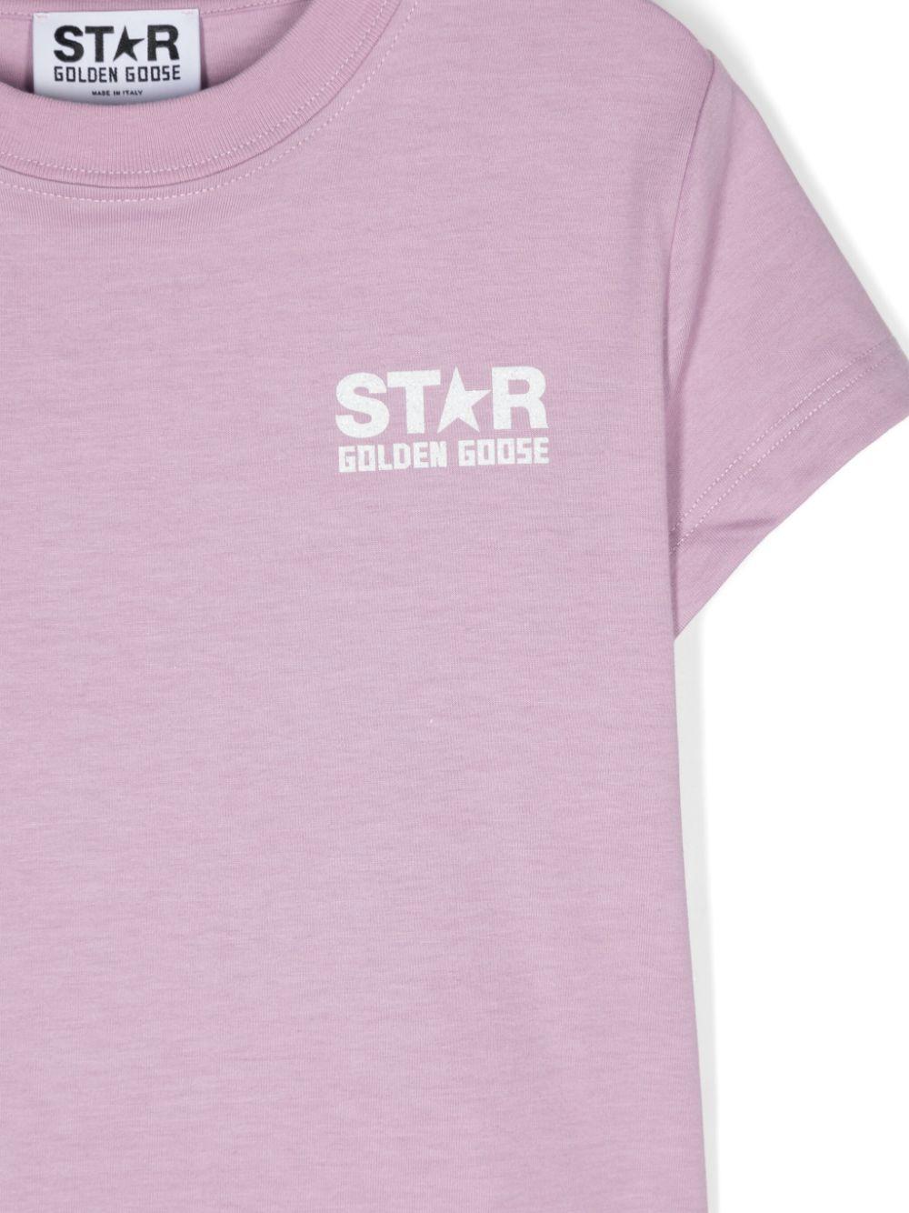 Golden Goose Kids T-shirt with logo and maxi star in glitter Convenienza