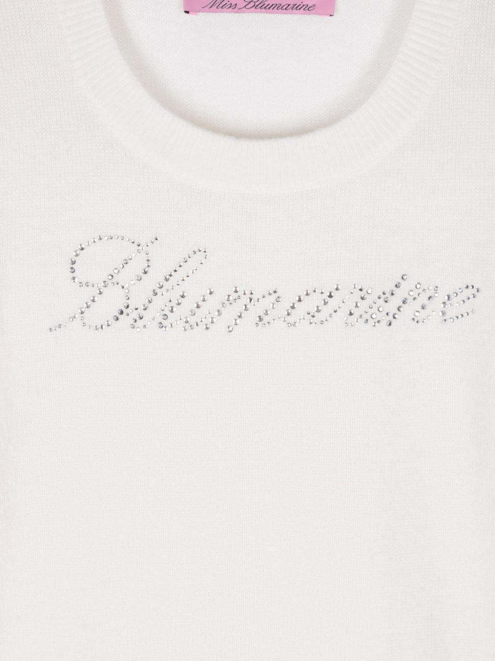 Miss Blumarine Sweater with logo Economico