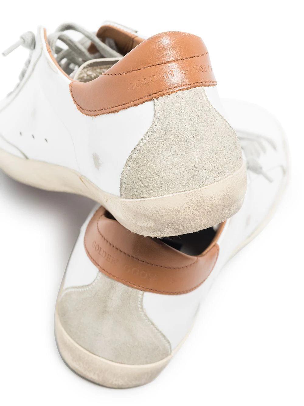 Golden Goose Super-star with suede star and brown heel tab Saldi