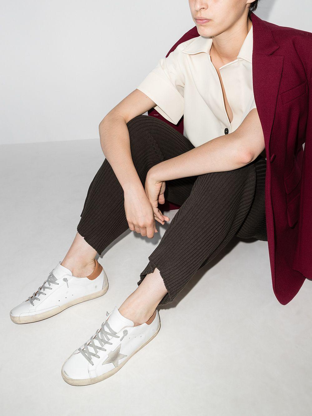 Golden Goose Super-star with suede star and brown heel tab Saldi