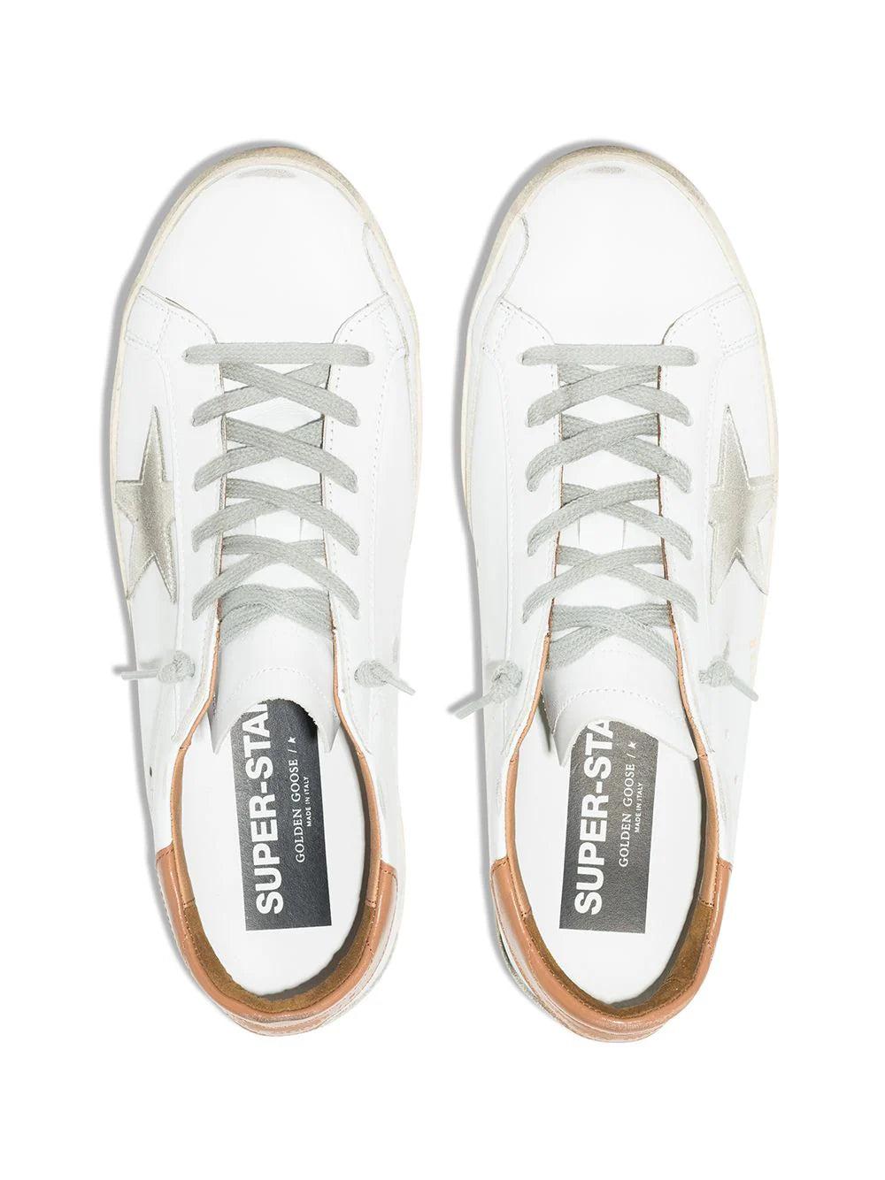 Golden Goose Super-star with suede star and brown heel tab Saldi