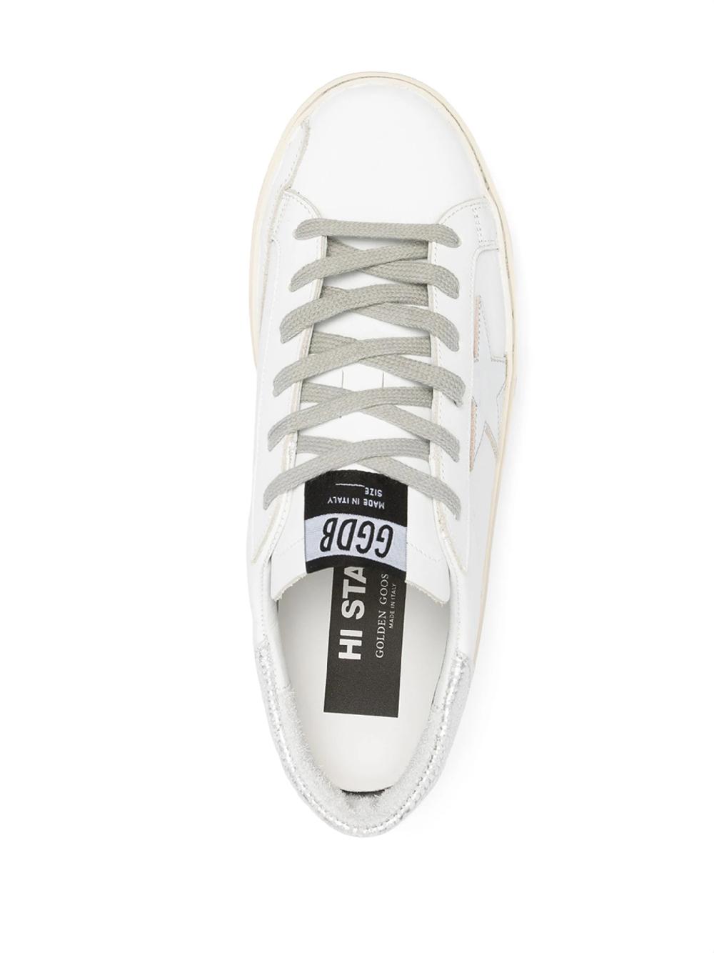 Golden Goose Hi star with metallic silver star and heel tab I Più Venduti