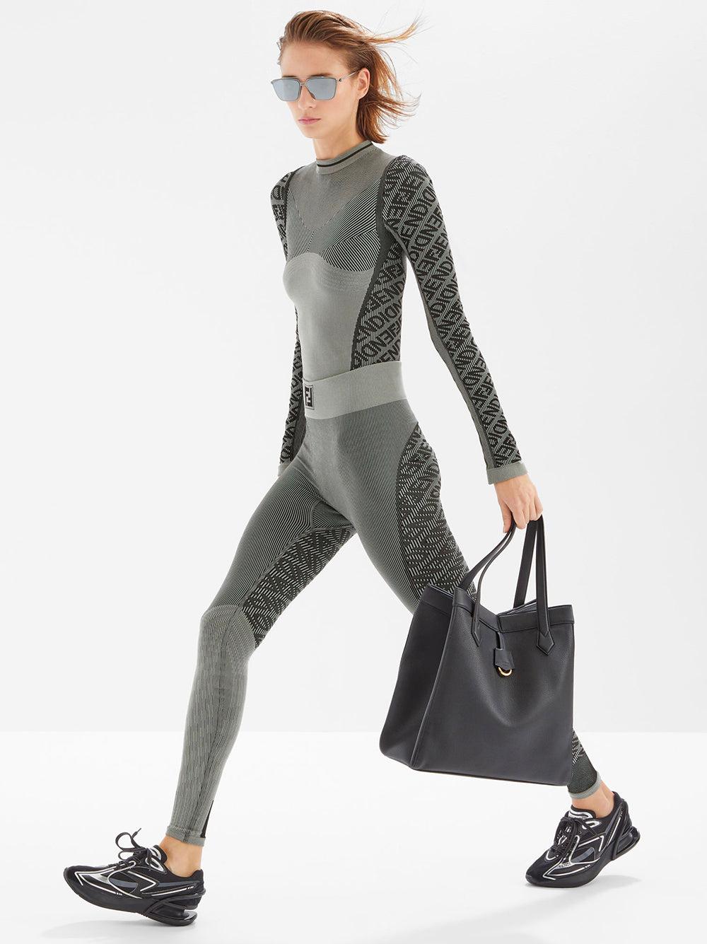 FENDI Tech fabric leggings Saldi Di Fabbrica