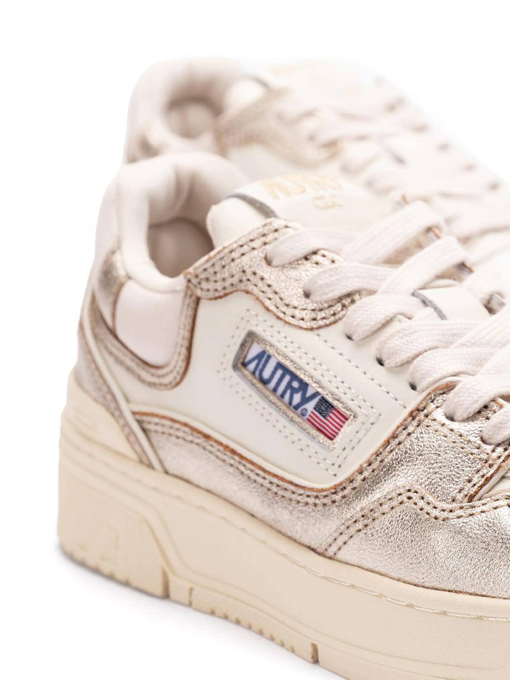 AUTRY Clc low sneakers in platinum leather and suede Sconto