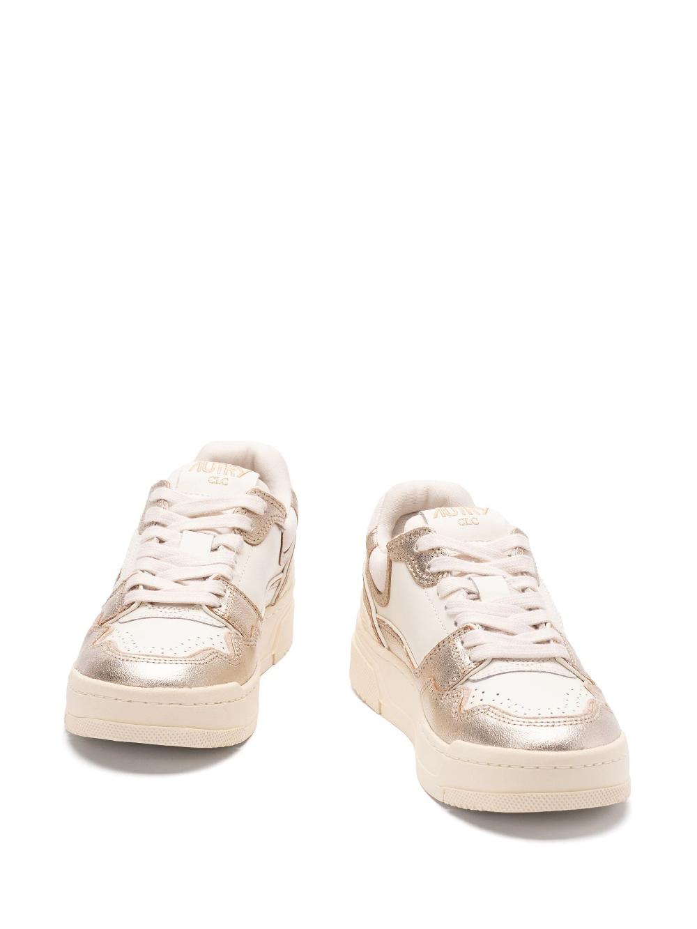 AUTRY Clc low sneakers in platinum leather and suede Sconto