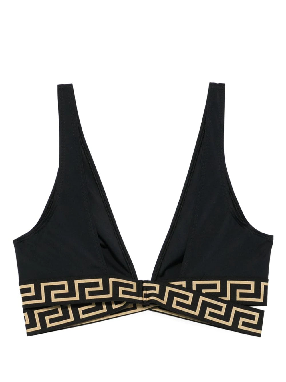 VERSACE Triangle bikini top with greca border In Vendita