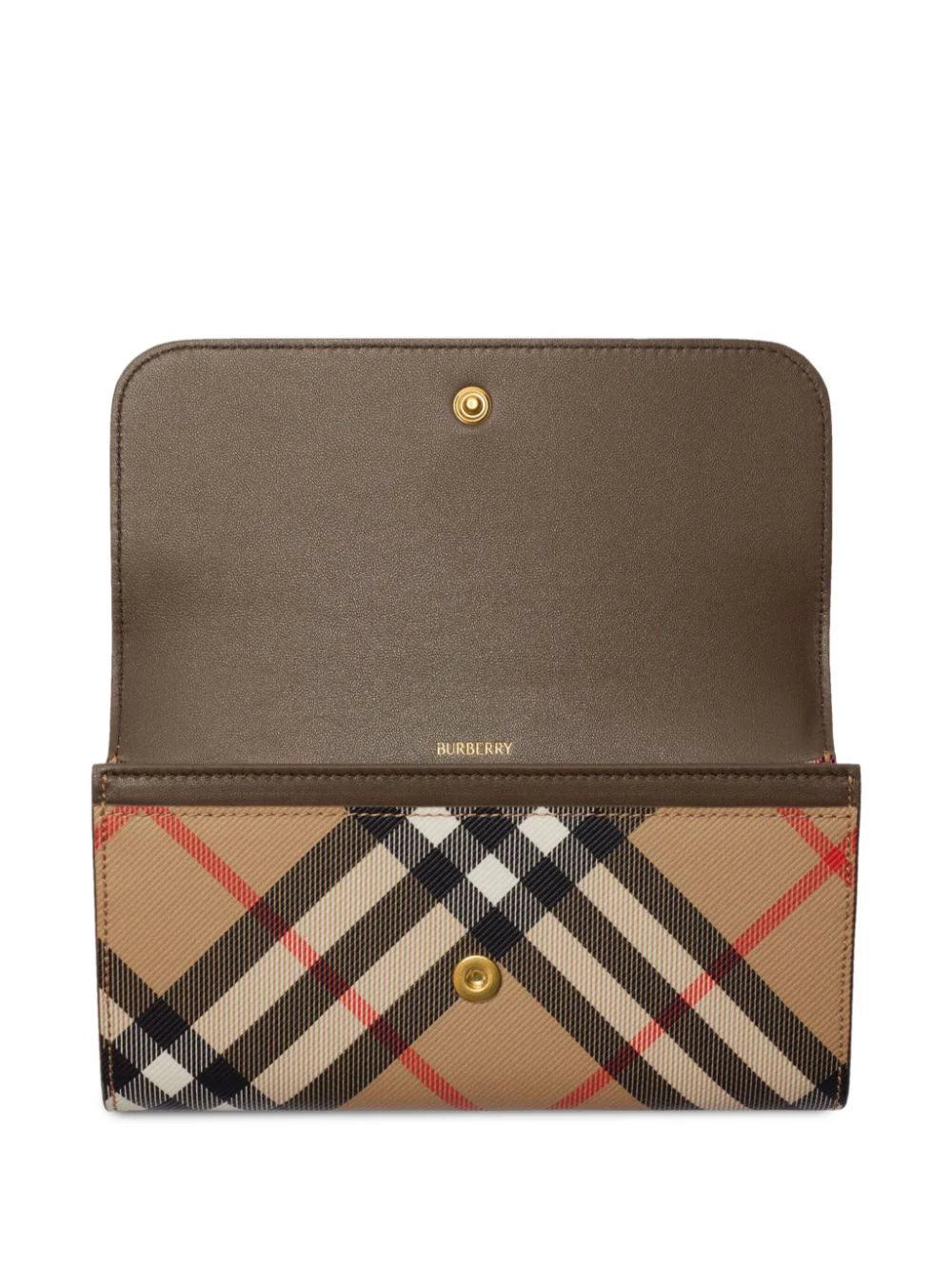 Burberry Check continental wallet Offerte