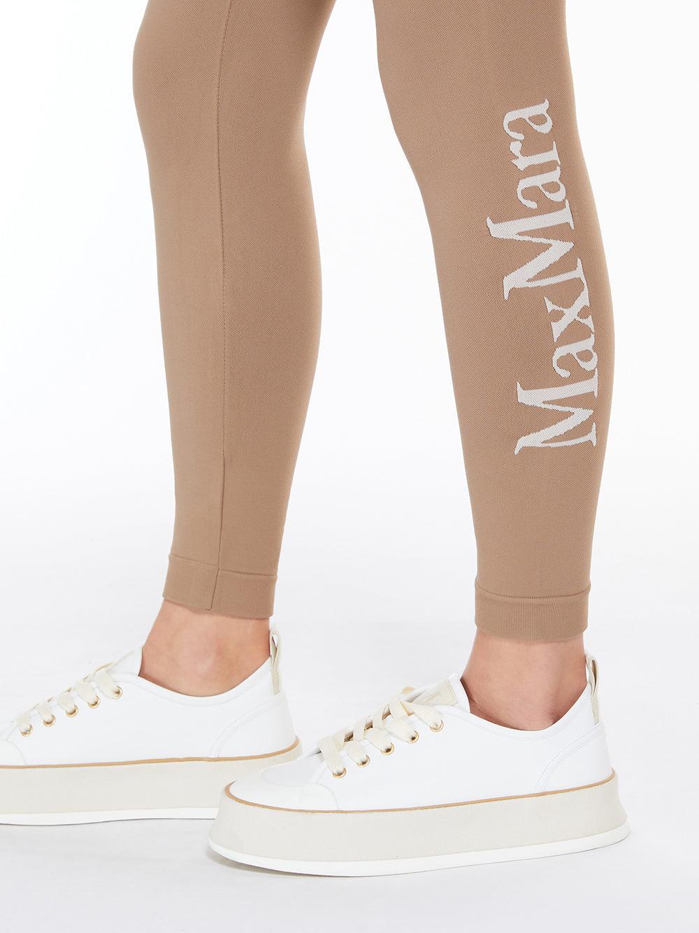 S Max Mara Basilea technical leggings with logo Moda