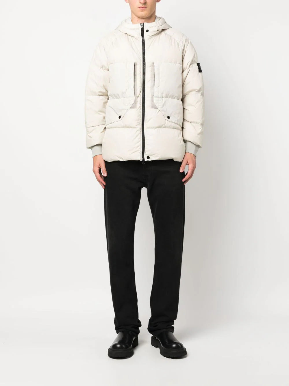 STONE ISLAND 40723 garment dyed crinkle reps recycled nylon down Sostegno trimestrale