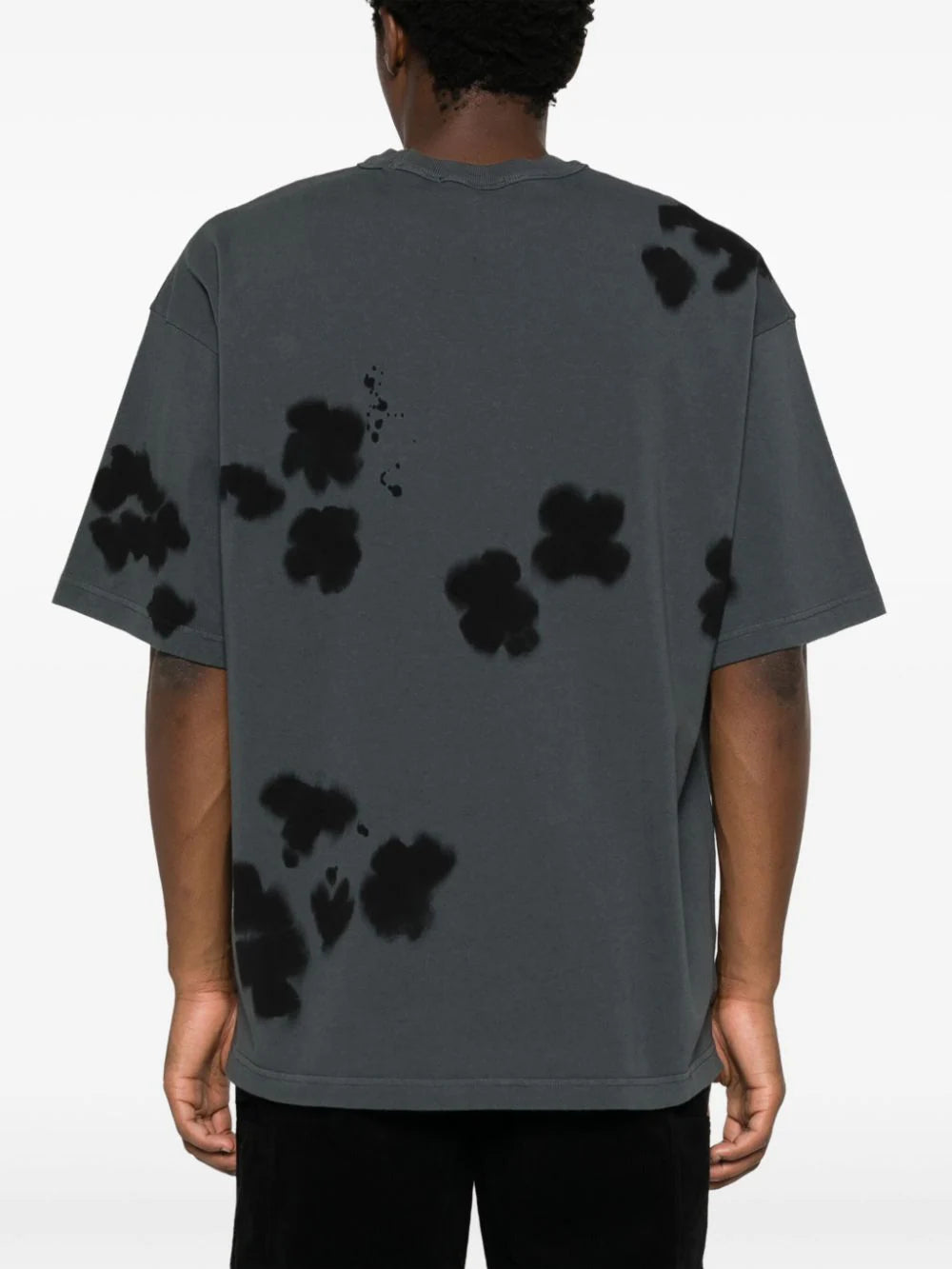 STONE ISLAND 215e3 hand colouring and garment dyeing on cotton jersey Vendita calda