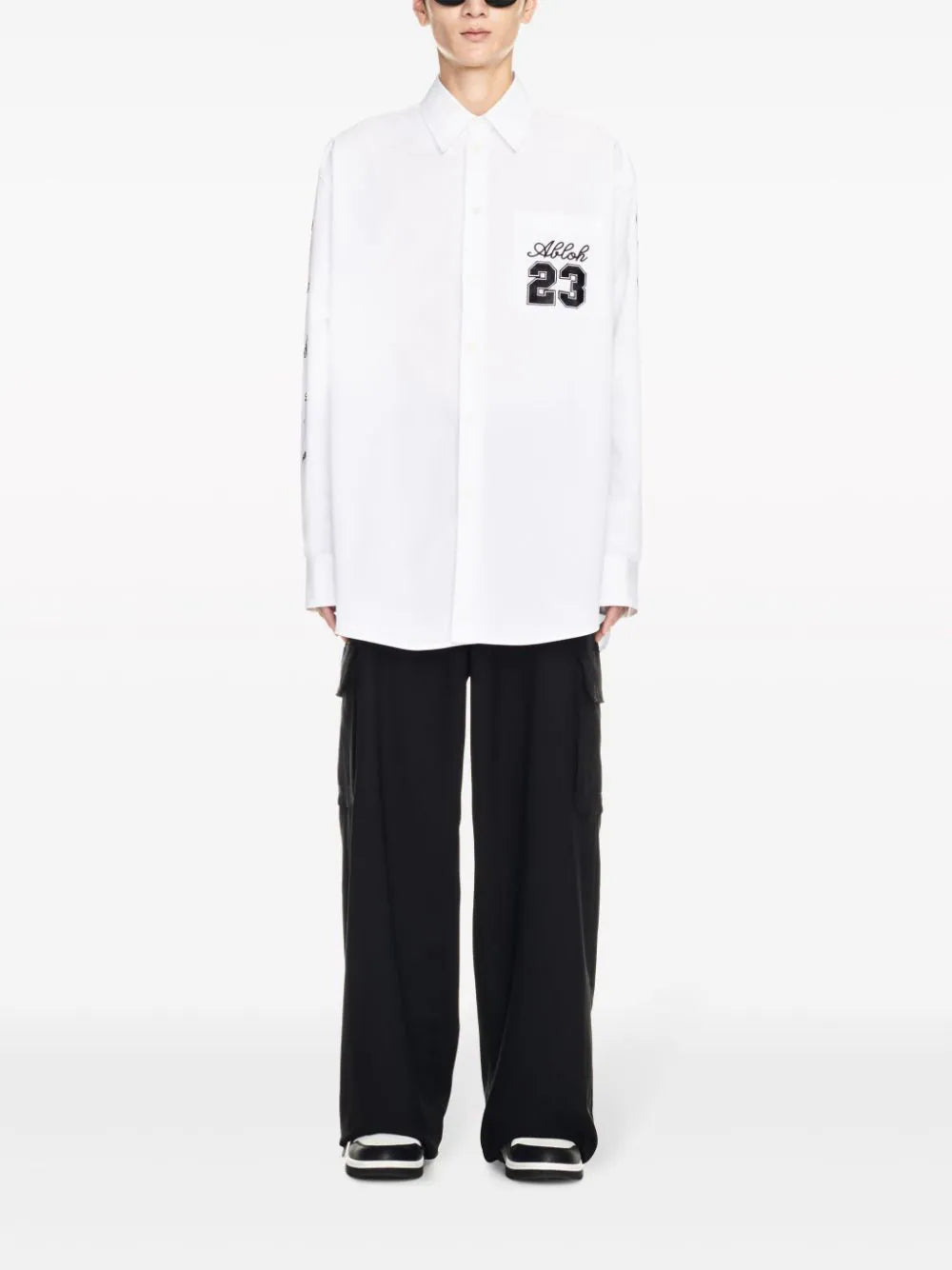 OFF-WHITE 23 logo overshirt Offerta migliore