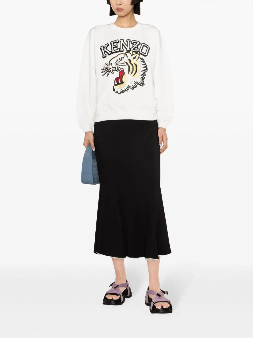 KENZO 'varsity tiger' embroidered sweatshirt Offerte speciali