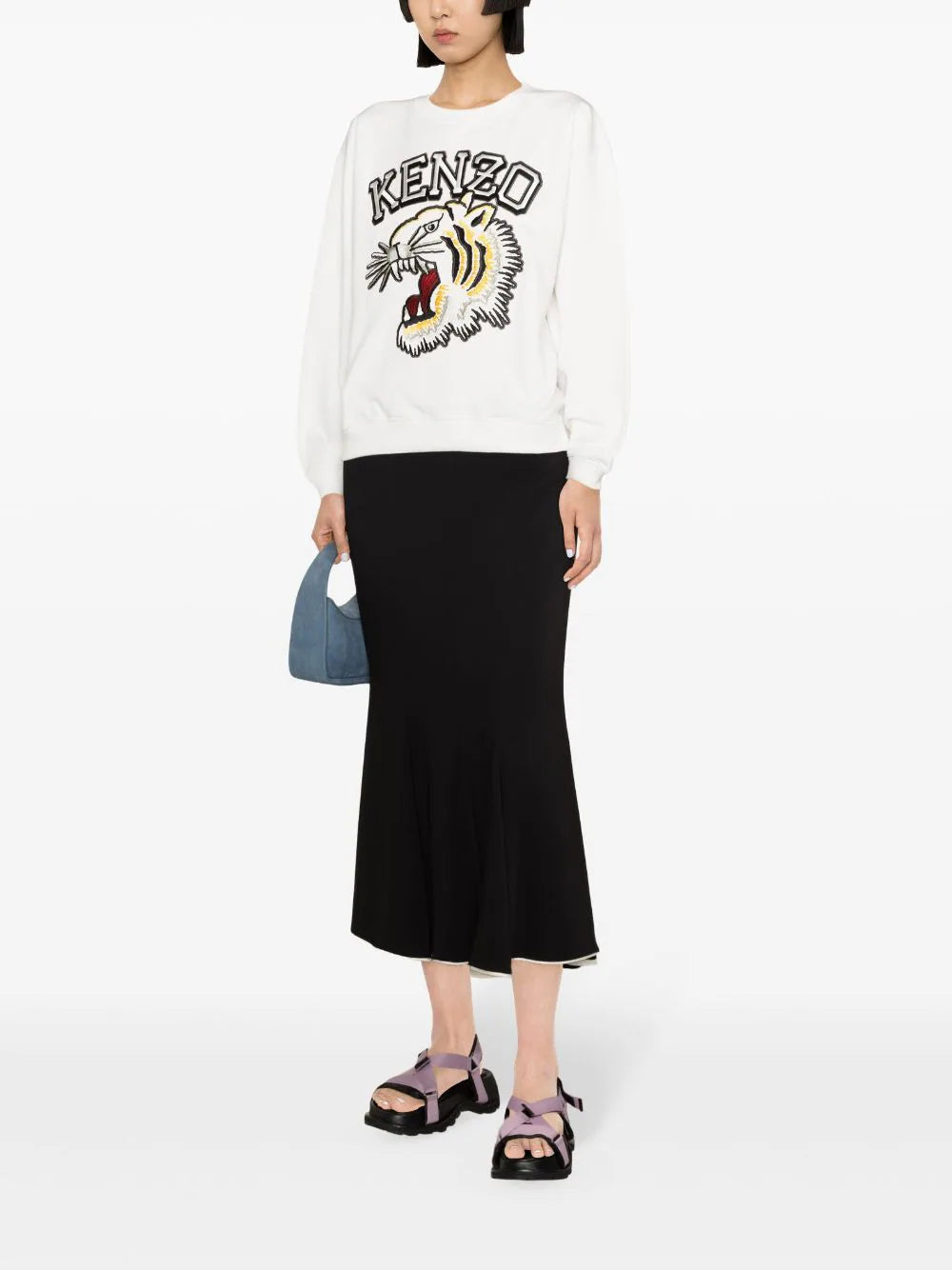 KENZO 'varsity tiger' embroidered sweatshirt Offerte speciali