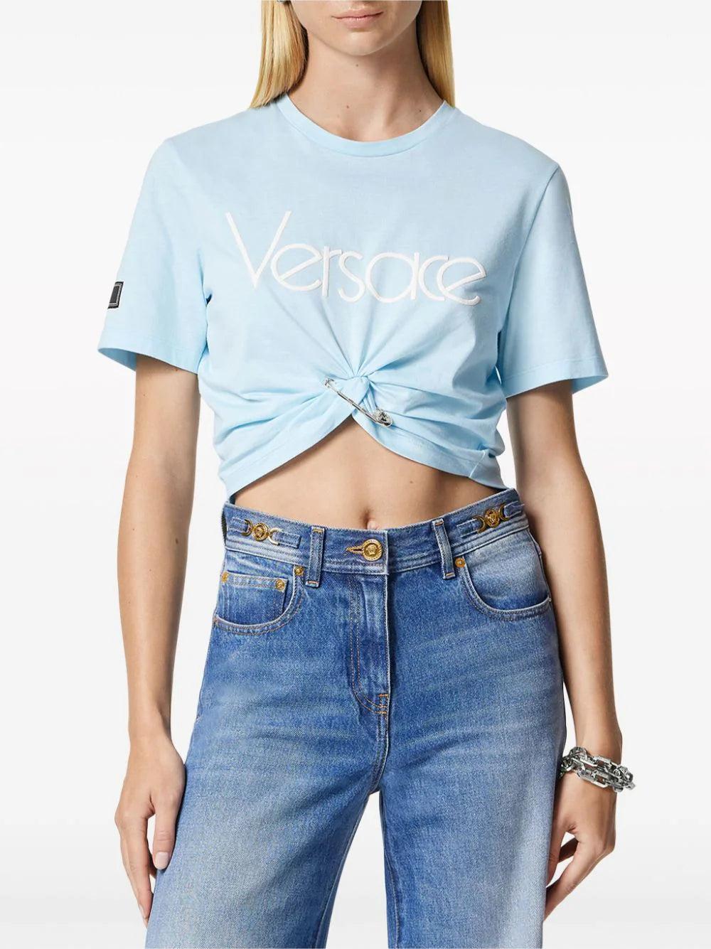 VERSACE 1978 re-edition logo short t-shirt Offerta speciale della fabbrica