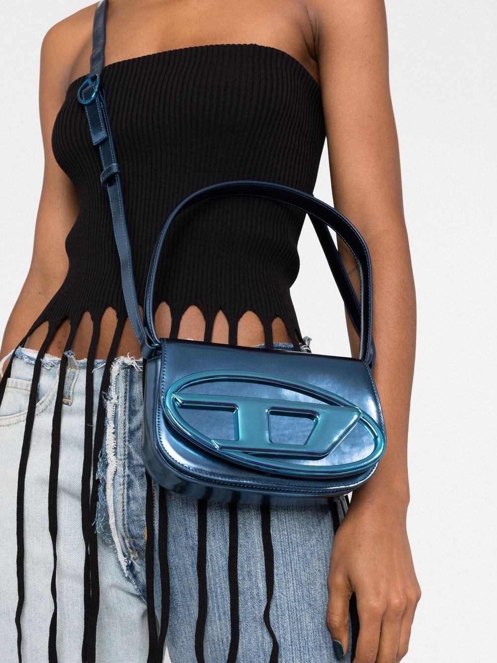 DIESEL 1dr-iconic shoulder bag in mirrored leather Nuovo