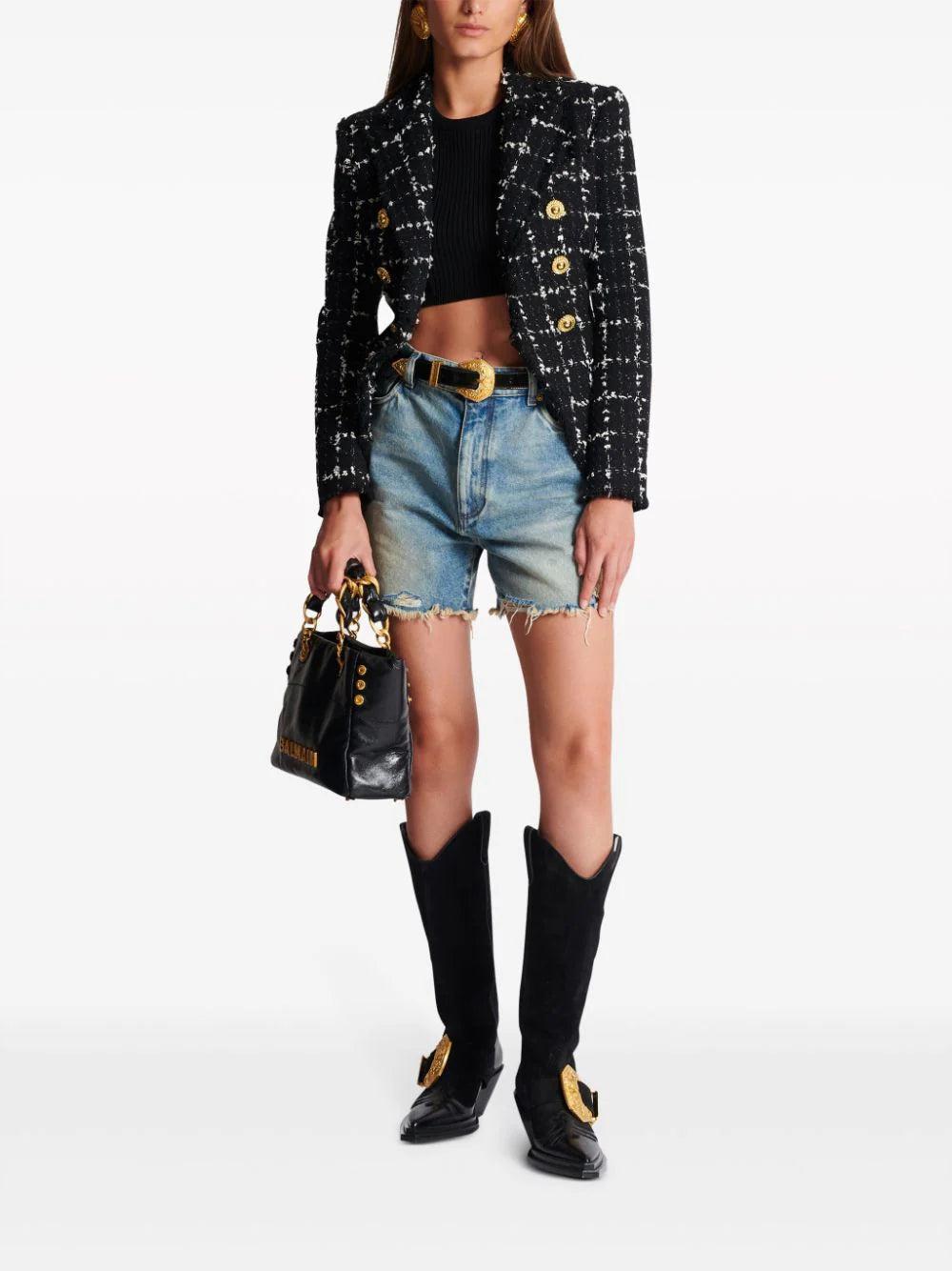 BALMAIN 3-button fine knit top Acquista Ora