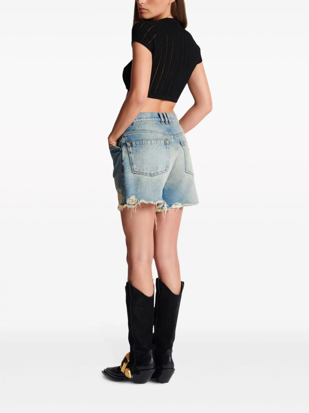 BALMAIN 3-button fine knit top Acquista Ora