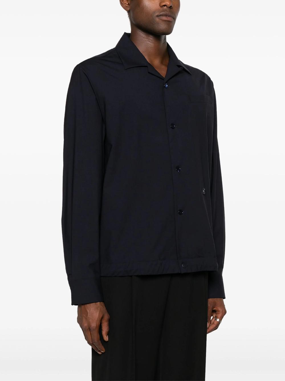 Givenchy Wool poplin overshirt with 4g detail Fino Al -60%