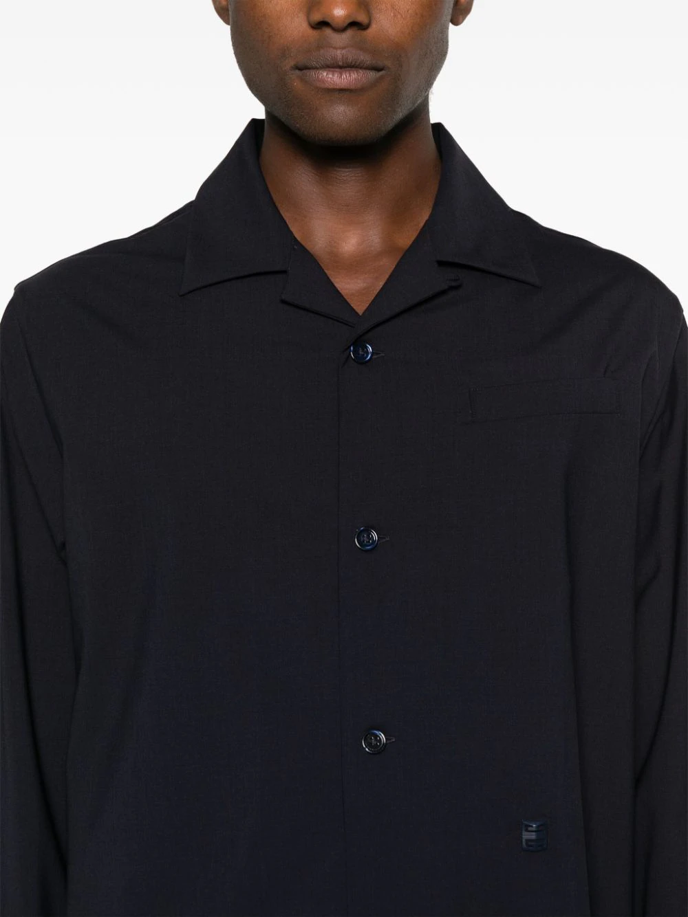 Givenchy Wool poplin overshirt with 4g detail Fino Al -60%