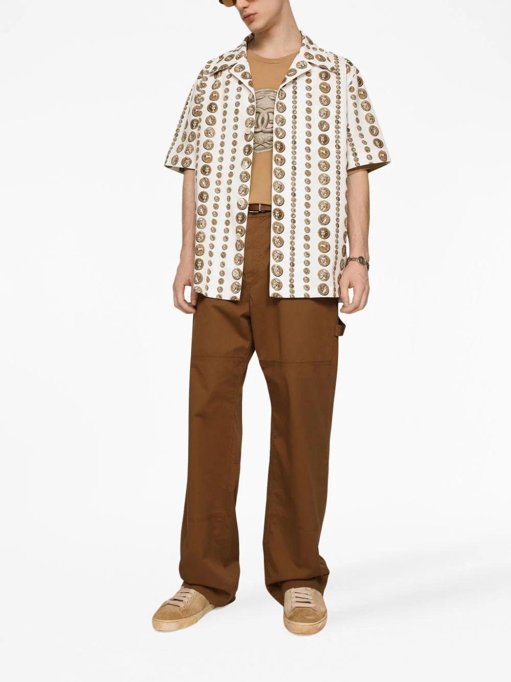 Dolce & Gabbana Worker pants with brand plate Economico