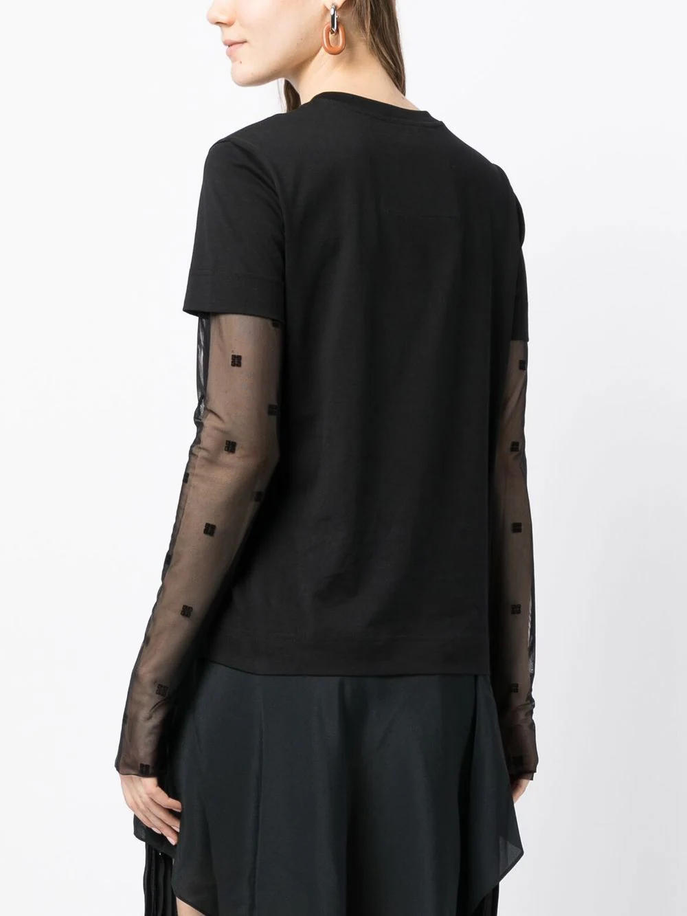 Givenchy 4g plumetis cotton and tulle t-shirt Latest stili