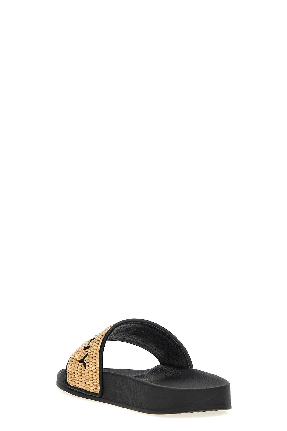 Givenchy 4g slide flat sandals in rafia Promozione temporanea