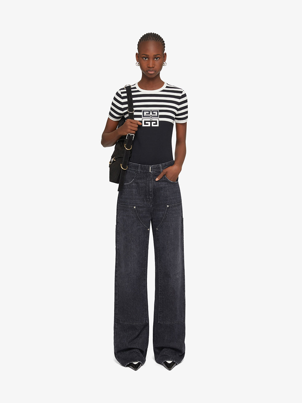 Givenchy 4g slim fit t-shirt with stripes Fino al 50% di sconto