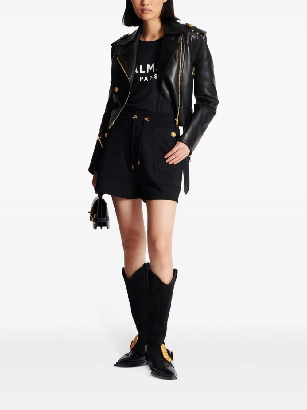 BALMAIN 6-button jersey shorts In vendita