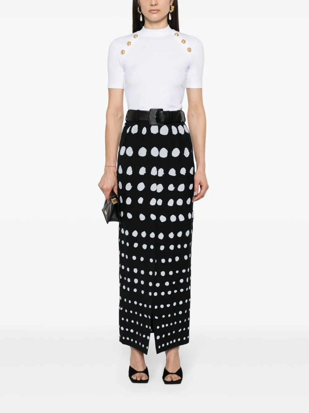 BALMAIN 6-button jersey t-shirt 50% di sconto per tempo limitato