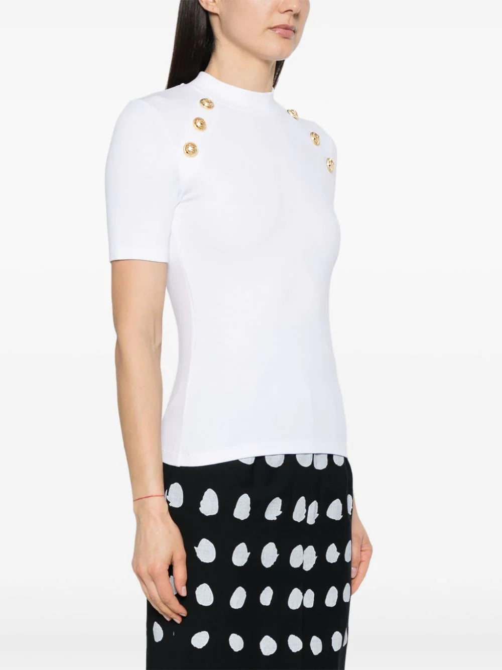 BALMAIN 6-button jersey t-shirt 50% di sconto per tempo limitato