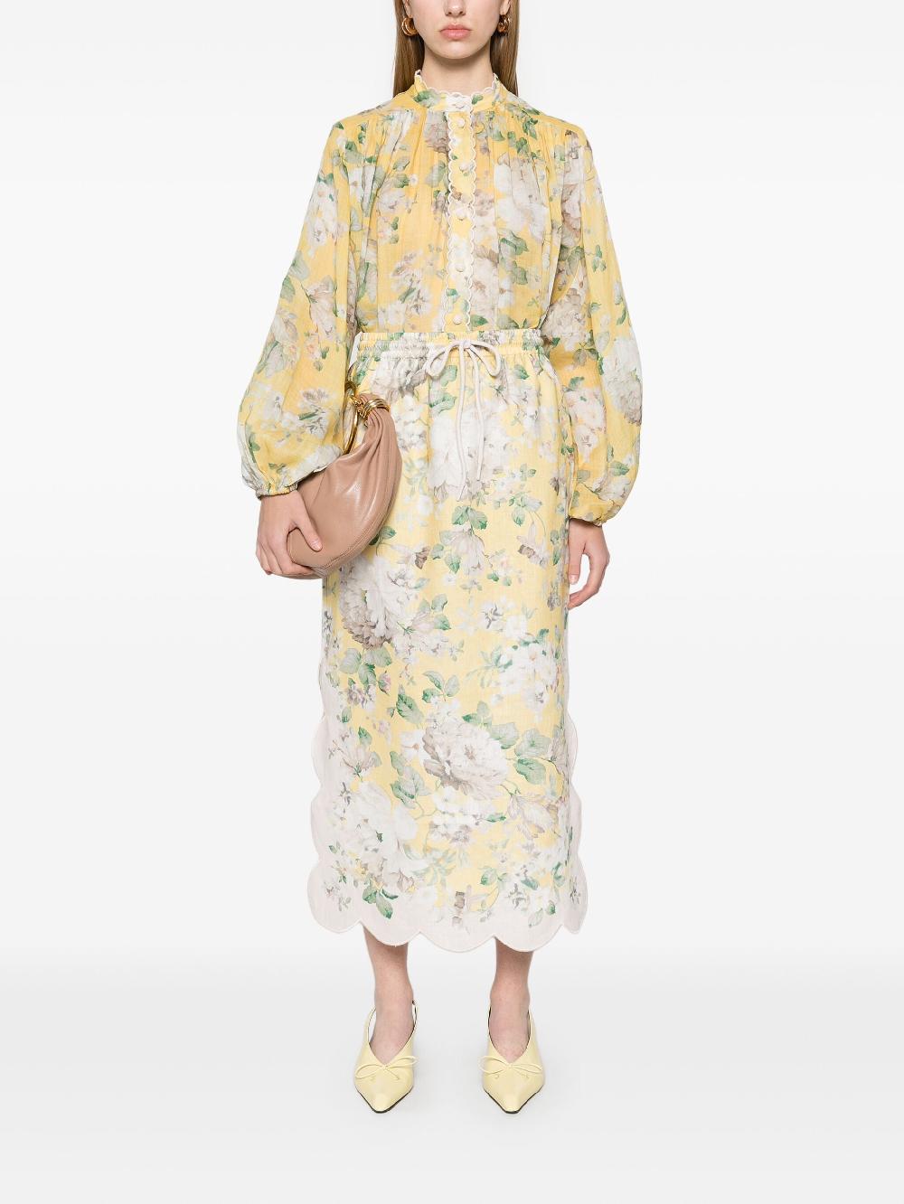 ZIMMERMANN Acacia scallop blouse Shopping Online