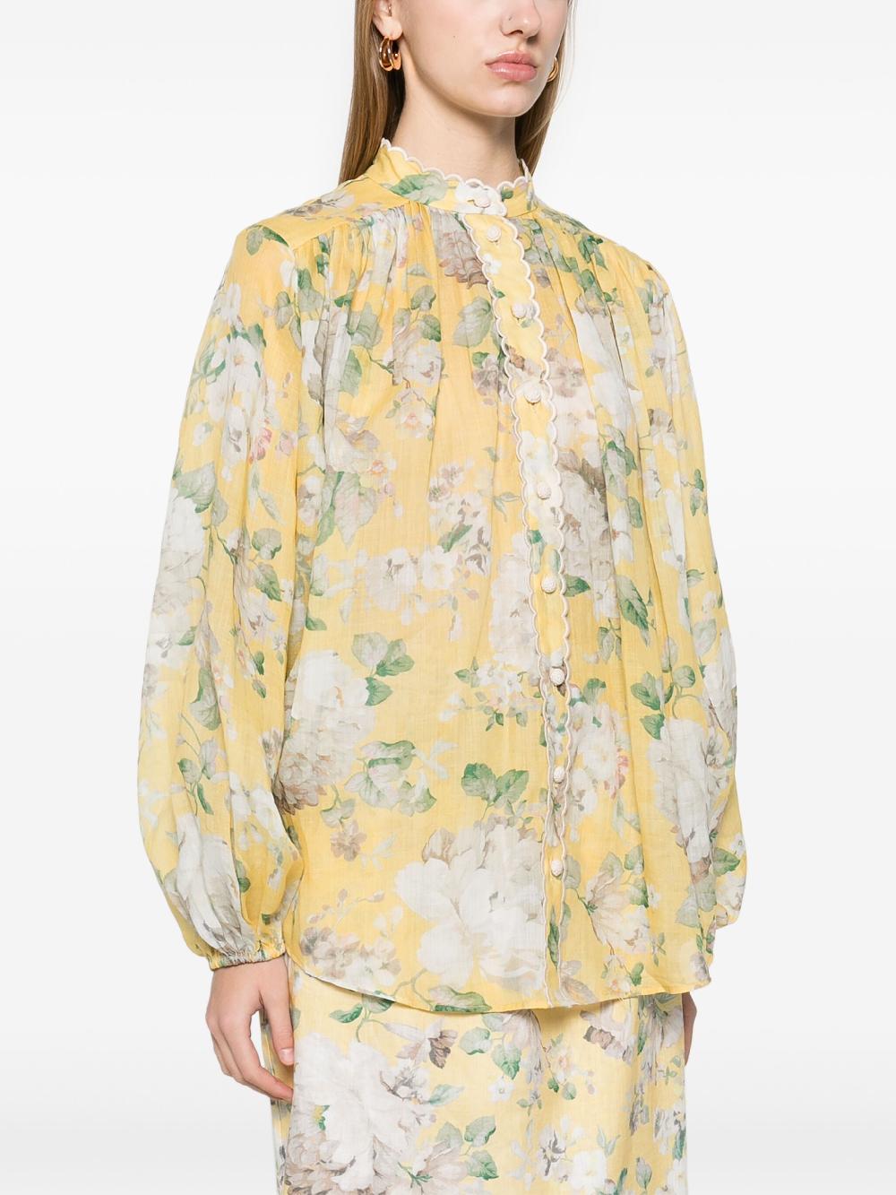 ZIMMERMANN Acacia scallop blouse Shopping Online