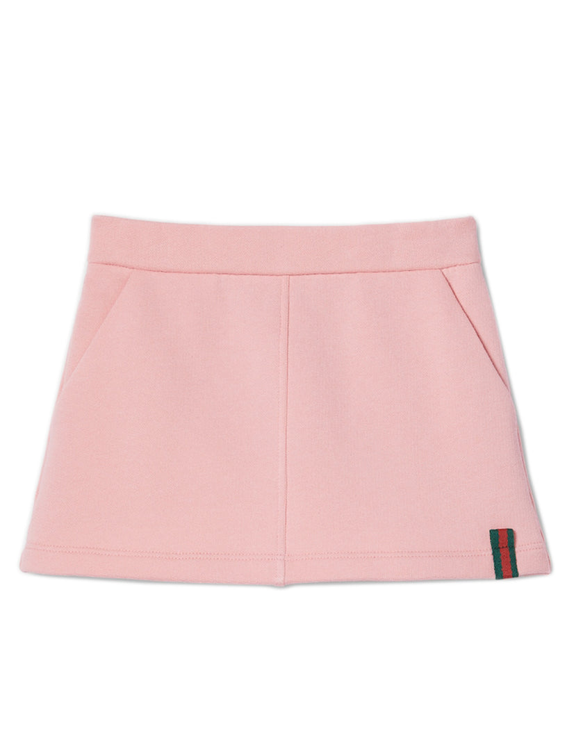 Gucci Kids Cotton skirt with web Offerta natalizia